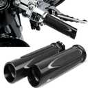 JMTBNO Motorcycle Grips 1" 25mm Handlebar Hand Grips Compatible with Harley Touring Road King Street Glide Electra Glide Road Glide Street Bobber Softail Fatboy