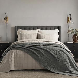 EVERGRACEHOME Chunky Chenille Knit Throw Blanket, 108x92, Charcoal Gray
Sculpted Moss Stitch, Chic Modern Farmhouse, All-Season Warmth, OEKO-TEX® Certified, Oversized King for Couch, Bed, Sofa