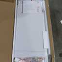 White 4 Drawer Dresser for Bedroom, Tall Bedroom Dresser with Large Drawer & Golden Handles, Wooden Storage Organizer Cabinet Chest of Drawer for Closet, Living Room, Hallway, Children's Room