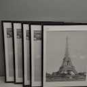 upsimples 18x24 Picture Frame Set of 5, Display Pictures 16x20 with Mat or 18 x 24 Without, Wall Gallery Poster Frames, Black