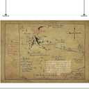The Hobbit Map Thror's Map Thorin's Map Tolkien Gift The Lonely Mountains Canvas Map Wall Art Print Decor Gift - Unframed Print Only