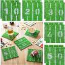 Novabright 10 Pcs 7.9 Inch Football Artificial Grass Table Decoration Fake Grass Mat Game Day Table Centerpieces Decor for Football Party Kitchen Dining Home