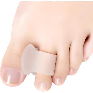 Toe Separators for Women & Men, 12-Pack 1/4" Thick Gel Toe Spacers, Bunion Corrector, for Overlapping Toes/Bunions/Big Toe Alignment/Spacer and Corrector(White)