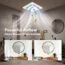 Ultra Quiet 140 CFM Bathroom Exhaust Fan with LED Light, Ceiling Ventilation Fan for Bathroom Home, Energy Efficient Bath Fan with Light, Easy Installation (140CFM)
