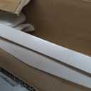 Single Step Handrail, 1 or 2 Steps Single Post Handrail in Ground, White Rust-Proof Wrought Iron Stair Railing for Seniors, Porch, Deck