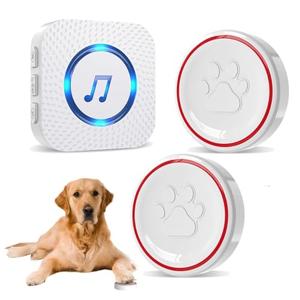 ChunHee Smart Dog Door Bell Wireless Puppy DoorBell for Potty Training, Dog Bells to go Outside, Bells for Dogs to Ring to go Potty, 1 Dog Buttons