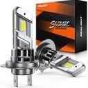 SEALIGHT H7 Fog Bulb 40000LM Super Brigh, 6500K Cool White with Cooling Fan, 1:1 Mini Size Light Bulbs, Plug-N-Play, Pack of 2