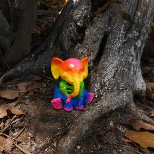 2 x Seasons 5.25" Rainbow Elephant Skeleton Halloween Decoration for Crazy Bonez Animal Skeleton Line 2 x Seasons 5.25" Rainbow Elephant Skeleton Halloween Decoration for Crazy Bonez Animal Skeleton Line