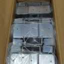 DEWHONETE 10Pcs 4x6 Post Base Brackets Fit for Concrete Deck Fence Post Anchor Base Holder Kit -Sliver