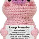 Mini Positive Crochet Pig Gifts for Women Handmade Crochet Animals