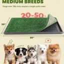 Powools Grass Pad for Dogs Potty - 3-Layer Reusable Dog Grass Pad with Tray, Washable Artificial Grasses Dog Potty Tray with Drainage Holes, Indoor & Outdoor Grass Pee Pad for Dogs, 30" x 20"