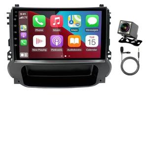 4+64GB Car Stereo Radio for Chevrolet Malibu 2011 2012 2013 2014 2015 with Wireless Carplay Android Auto, 9" Android 14 Touch Screen Car Radio with GPS Navi HiFi WiFi Bluetooth FM RDS+Backup Camera