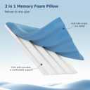 Winthome Memory Foam Pillow, Two-Sided Soft and Firm Neck Pillow for Sleeping, Suitable for Side, Back and Stomach Sleepers with Washable Cover