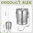 Teenyyou 3 Pcs Extra Large Tea Infuser for Loose Leaf, 304 Stainless Steel Tea Strainers for Cooking Soup Spice, Extra Fine Mesh Strainer with Chain Hook and Lid, 3.15 x 3.54 Inches