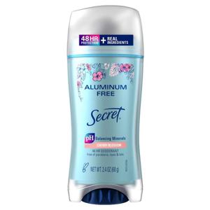 Secret Aluminum Free Deodorant for Women -Cherry Blossom - 2.4oz