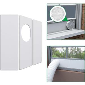 Forestchill Portable Air Conditioner Window Seal Plates Kit for 5.9" Diameter Exhaust Hose, Universal AC Vent Kit for Sliding Windows and Hung Windows, Adjustable Length Sealing Panels for Mobile A/C