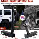 Truck Flag Pole with Hitch Holder 6FT Heavy Duty Flagpole Kit for 2" Tow Hitch, Dual Angle Mount, Windproof Sleeve for Trucks, Jeep, Trailer for Tailgating, Parades, Off-Road Flag Display