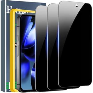 Ferilinso 3 Pack Privacy Screen Protector for Google Pixel 9A, Tempered Glass Phone Case Friendly Accessories, Protector de Pantalla for Google Pixel 9A