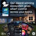 GE Cync Smart Plug, Outdoor Bluetooth and Wi-Fi Outlet Socket, Weather Resistant Plug, Works with Alexa and Google, Black (1 Pack)