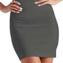 Cantonwalker Bodycon Mini Skirts for Women High Waist Split Hem Pencil Skirts (Gray, S)