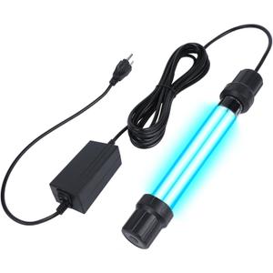 20W UV Submersible Sterilizer Light for Aquarium, Pond, Cold Plunge, Pool, Hot Tub -Free UV-C Water Filter Lamp with Quartz Glass, Weighted Gravity Block