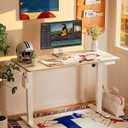 ErGear Height Adjustable Electric Standing Desk, 44 x 24 Inches Sit Stand up Desk, Memory Computer Home Office Desk, Natural