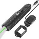 DARKFANG Tactical Flashlight and Green Laser Combo for Rifle, 1450 Lumen Weapon Light with Remote Switch for Mlok Rail