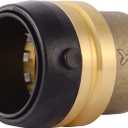 SharkBite 1-1/4 Inch Push Cap, Push to Connect Brass Plumbing Fitting, PEX Pipe, Copper, CPVC, PE-RT, HDPE, UXL0435