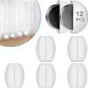 12 Pcs Shower Curtain Weights, Silicone Wrapped Heavy Duty Shower Curtain Magnets, Curtain Weights Heavy Outdoor, Prevent Curtain Liner from Blowing Around, Work for Drapery, Flag, Tablecloth(6 Pairs)