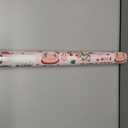 MAYPLUSS Christmas Wrapping Paper Roll - 17 In x 33 Feet - Cute Pink Christmas Candy Cane Cake Reversible Polka Dot Gift Wrap Paper for New Year, Holiday, Kids