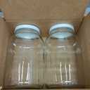 kitchentoolz 1 Gallon Wide Mouth Glass Jar with Airtight Lid  Large Glass Jar for Fermenting, Pickling, Canning, Water Glassing Eggs, and Food Storage  BPA-Free, Made in USA (2-Pack) (White Lid)