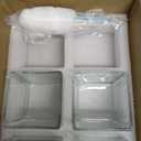 Set of 4 Square Glass Vases 3" x3" x 3", Clear Flower Vases for Centerpieces, Candle Holder for Wedding Party Events, Home Dcor