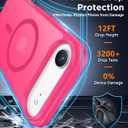 SPIDERCASE for iPhone Air Case, Magnetic Translucent Matte Case with 2PCS Tempered Glass Screen Protector Slim Phone Case for iPhone Air 6.5'', Hot Pink
