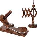 Wooden Large Yarn Winder and Swift for Knitting & Crocheting | Hand Operated Heavy Duty Natural Ball Winder | Knitting Craft Accessories Combo. (Brown)