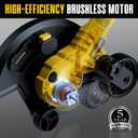 Brushless Lawn Edger Compatible with DeWalt 20v Battery (Tool ONLY), Electric Cordless Edger/Trencher, 9 Blade, 3 Position Adjustable Depth, 180Handle, Lightweight with Rear Wheel for Landscaping