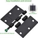 30 Pack Black Door Hinges, 3.5 x 3.5 Inch Black Hinges for Interior Doors 3 1/2 Inch Hinges for Residential Doors, Square Corners Interior Door Hinges for Standard Flat/Bedroom