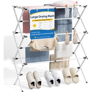 Oversized Clothes Drying Rack, 45.28" H x 14.57" D