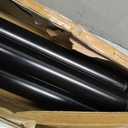 QLLY 27.5 inch / 70cm Adjustable Tall Metal Desk Legs, Office Table Furniture Leg Set, Set of 4 (70cm, Black)