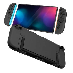Slim Dockable Case for Nintendo Switch 2, Heavy-Duty Drop Protection Protective Shell Cover, Split Design Wear-Resistant Game Console Accessories, Black