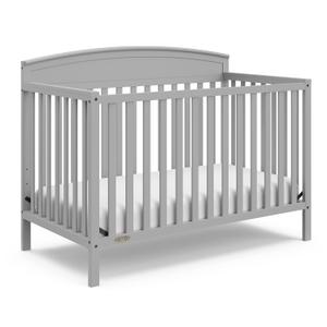 Graco Benton 5-in-1 Convertible Crib GREENGUARD Gold Certified, Converts from Baby Crib to Toddler Bed, Daybed and Full-Size Bed, Fits Standard Full-Size Crib Mattress (Pebble Gray)