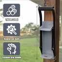 Can Crusher for Recycling, Wall Mounted Manual Crusher for 12 oz & 16 oz Aluminum Cans, Heavy Duty Steel Construction for Home Use-Grey