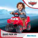 Kid Trax Toddler Disney Cars Quad Ride On Toy, Kids 1.5-3 Years Old, 6 Volt Battery and Charger Included, Max Weight 45 lbs, Lightning McQueen Red