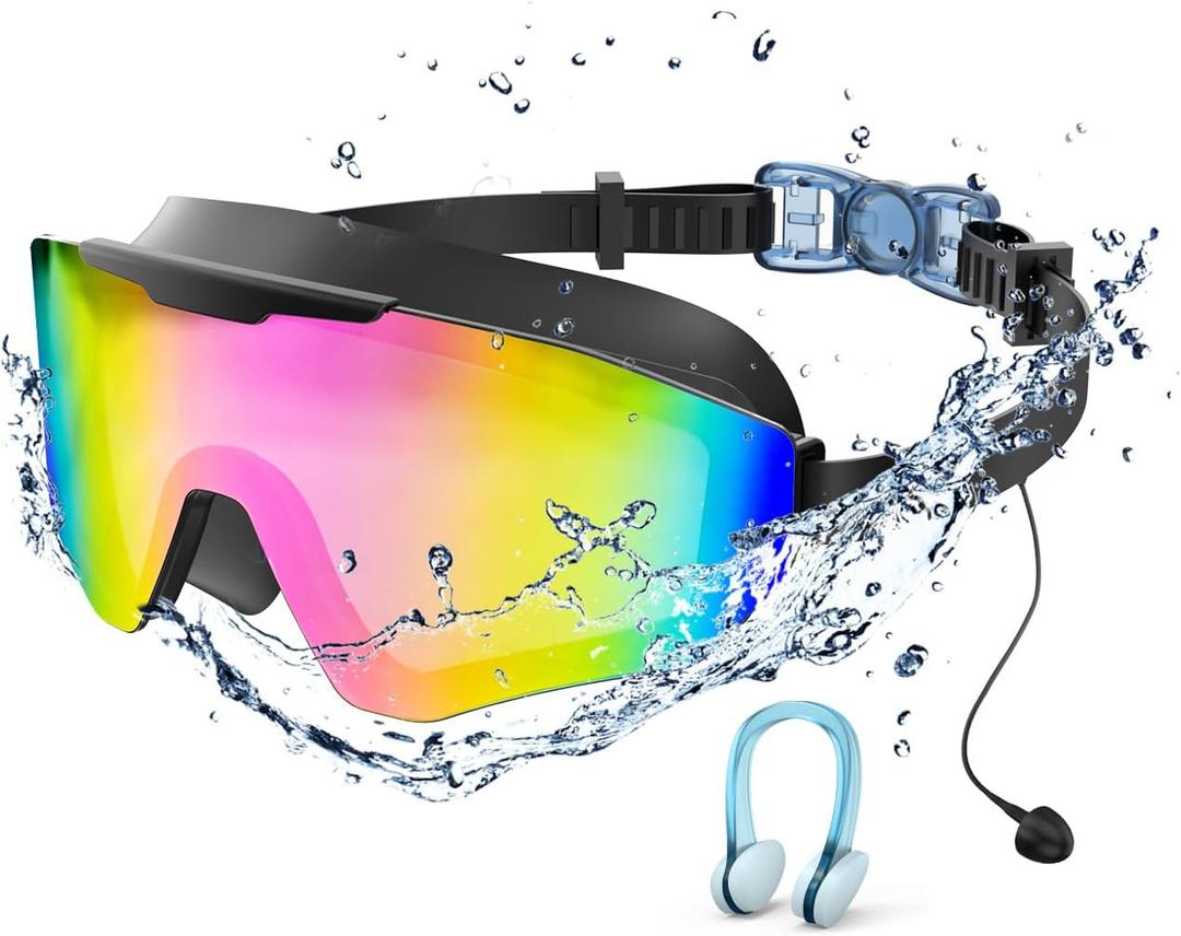 Swim Goggles for Men & Adults  Anti-Fog Full-Coverage Swimming Goggles, 3-Color UV Lens & Detachable (Kid, Pink)