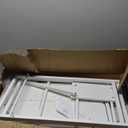 Kitsure Vanity Desk with Mirror and Lights - Large Capacity Makeup Vanity with 4 Fabric Storage Drawers & 3 Lighting Modes, Vanity Table Set with Sturdy Metal Frame for Bedroom, White, 35" x 17" x 52"