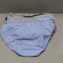 Fruit of the Loom women's Eversoft Cotton Underwear Multipacks, Tag Free & Breathable, (9, Bikini - Grey/Blue/Purple)