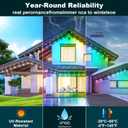 Permanent Outdoor Lights,200FT RGB Eave Light,IP67 Waterproof Lighting for House,Smart LED with App/Remote Control for Outdoor Decor,Garden Decor,Party,Holiday