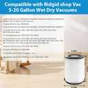 VF4000 Replacement Filter for RIDGID 72947 5-20 Gallon Wet/Dry Vacuums & Husky 6-9 gallon Vacuum, Replacement VF4000 Filter