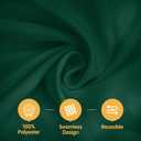 BRILLMAX 10 Pack Hunter Green Tablecloths 70 x 120 Inch for 6ft & 8ft Rectangle Tables - 150 GSM Polyester Fabric, Universal Fit, Water, Stain & Wrinkle Resistant Cloth Cover for Wedding Banquet