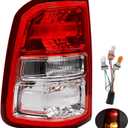 Taillights, Compatible with 2019-2024 Dodge Ram 1500, Replace 55112989AE 68261577AE CH2800222 DRL Driving Reverse Lamps Brake Turn Signal Lighting Rear Left Driver Side