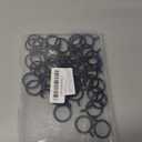 50 Packs Black Metal Curtain Rings with Eyelets, 1 inch Inner Diameter Drapery Rings Apply for Curtain Rods(Fits Up to 3/4-Inch Rod)